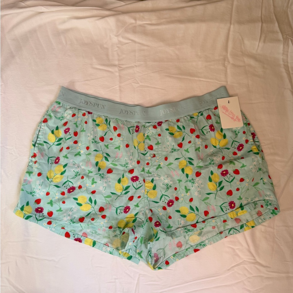 Women's Floral Print Shorts - Green